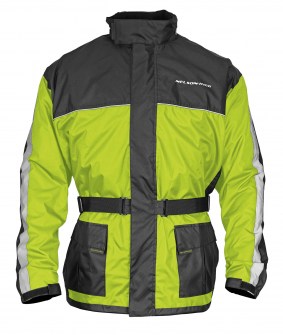 Photo showing Solo Storm Jacket in Hi-Vis Yellow on white background